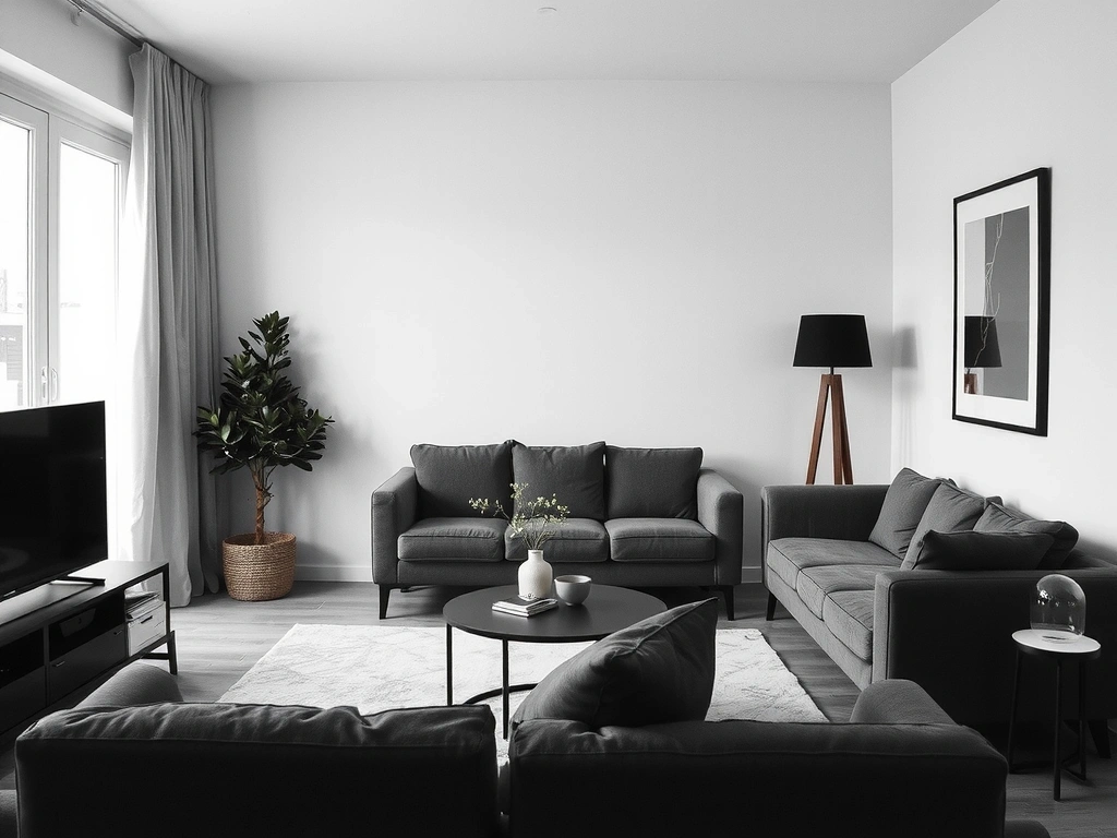 Sala limpia y ordenada